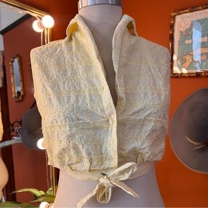 Vintage Embroidered Crop Top